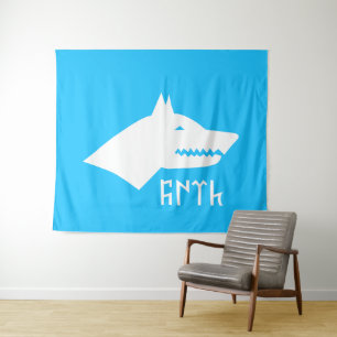 Turkic Gray Wolf - Gokturks Wandteppich