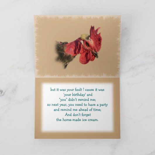 Turkin Belated Bday - anpassen Karte (Innenseite)