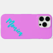 Türkis 3D Azure Name | Funny Violet Case-Mate iPhone Hülle (Rückseite (Horizontal))