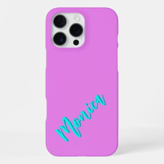 Türkis 3D Azure Name | Funny Violet iPhone Hülle (Rückseite)