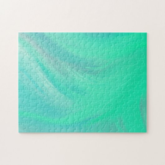 Türkis Abstrakt Brush Strokes Gradient Ombre Puzzle (Horizontal)
