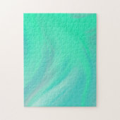 Türkis Abstrakt Brush Strokes Gradient Ombre Puzzle (Vertikal)