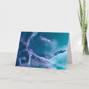 Türkis Abstrakt Ice Kunst, Dichtung und Musik Karte