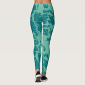 Türkis abstrakt leggings (Rückseite)