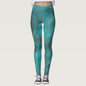 Türkis Abstrakt Leggings (Vorderseite)