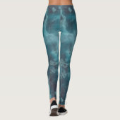 Türkis Abstrakt Leggings (Rückseite)