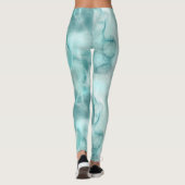 Türkis Abstrakt Leggings (Rückseite)