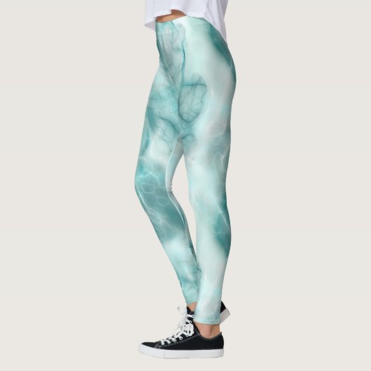 Türkis Abstrakt Leggings (Links)