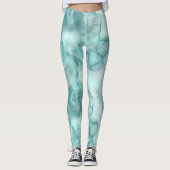 Türkis Abstrakt Leggings (Vorderseite)