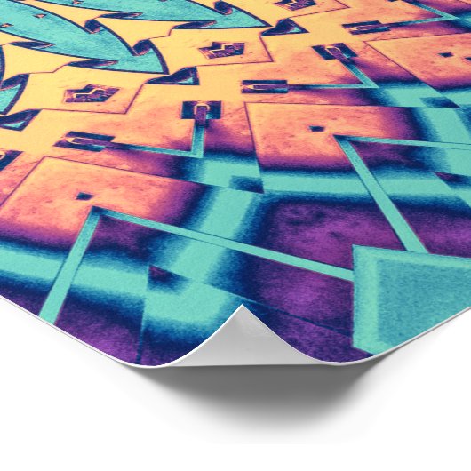 Türkis Abstrakt Poster (Ecke)