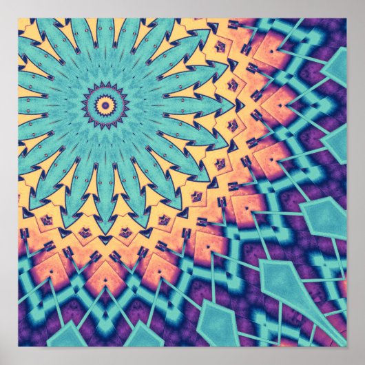 Türkis Abstrakt Poster (Vorne)