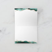 Türkis Agate Geode Gold Glitzer Monogram Script (Innenseite)