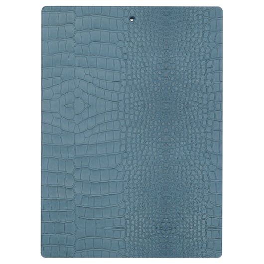 Türkis Alligator Textur Print Klemmbrett (Rückseite)