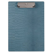 Türkis Alligator Textur Print Klemmbrett (Vorderseite)