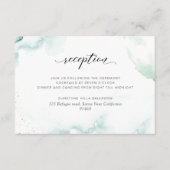 Türkis Aqua Aqua Aqua Empfang Umschließungskarte Begleitkarte (Vorderseite)