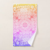 Türkis Aqua Blauer Blumenmuster Badhandtuch Set (Handtuch)