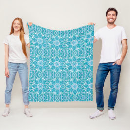 Türkis Aqua Blauer Silberpfeifer Fleecedecke