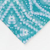 Türkis Aqua Blauer Silberpfeifer Fleecedecke (Ecke)