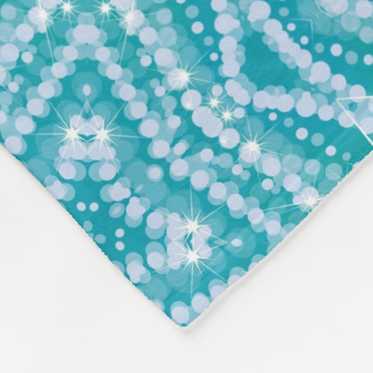 Türkis Aqua Blauer Silberpfeifer Fleecedecke (Ecke)