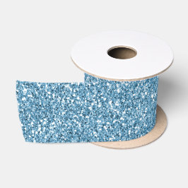 Türkis Aqua Blue Glam Glitzer       Satinband
