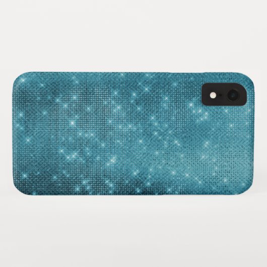 Türkis - Aqua Blue Shimmer und glänzendes Muster Case-Mate iPhone Hülle (Rückseite (Horizontal))