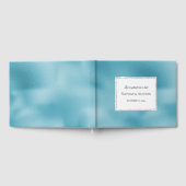 Türkis Aqua Blue Silver Glitz Gästebuch (Voll)