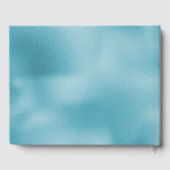 Türkis Aqua Blue Silver Glitz Gästebuch (Rückseite)
