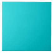 Türkis Aqua Blue Solid Trend Farbe Hintergrund Fliese (Vorderseite)