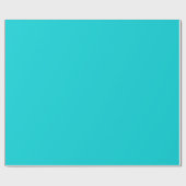 Türkis Aqua Blue Solid Trend Farbe Hintergrund Geschenkpapier (Flach)