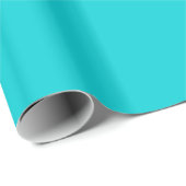 Türkis Aqua Blue Solid Trend Farbe Hintergrund Geschenkpapier (Rolleneckpunkt)