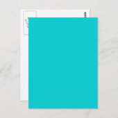 Türkis Aqua Blue Solid Trend Farbe Hintergrund Postkarte (Vorne/Hinten)