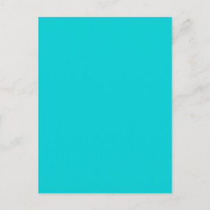 Türkis Aqua Blue Solid Trend Farbe Hintergrund Postkarte