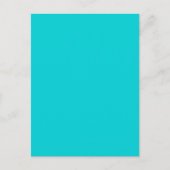 Türkis Aqua Blue Solid Trend Farbe Hintergrund Postkarte (Vorderseite)