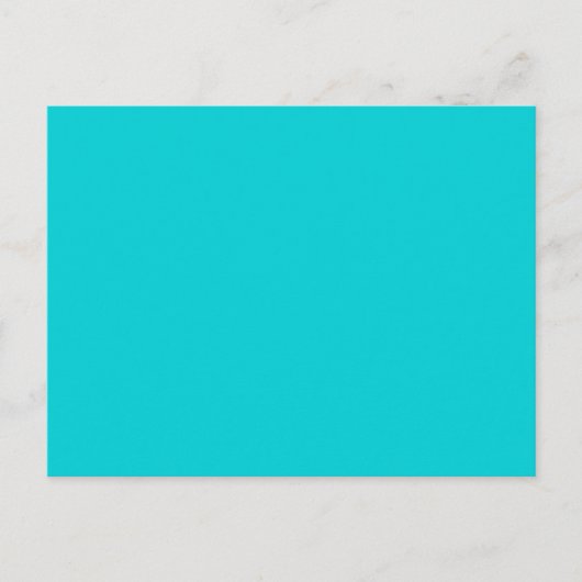 Türkis Aqua Blue Solid Trend Farbe Hintergrund Postkarte (Vorderseite)
