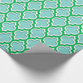 Türkis Aqua Emerald Green Whx XL Marokkaner #4DS Geschenkpapier (Ecke)