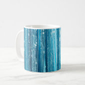 Türkis Aqua Glam Glitzer Kaffeetasse (Vorderseite Links)