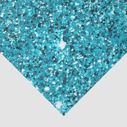 Türkis Aqua Glitzy Sparkle Glitzer Seidenpapier (Detail)
