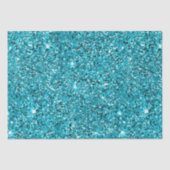 Türkis Aqua Glitzy Sparkle Glitzer Seidenpapier (Vorderseite)