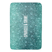 Türkis Aqua Green Sparkle Badematte (Vorderseite Vertikal)