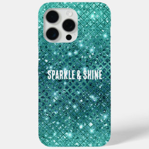 Türkis Aqua Green Sparkle Case-Mate iPhone Hülle