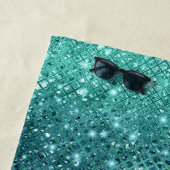 Türkis Aqua Green Sparkle Strandtuch (Beispiel)