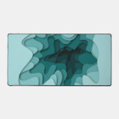 Türkis Aqua Moderne Abstrakte Bürodekoration Schreibtischunterlage (Vorderseite)