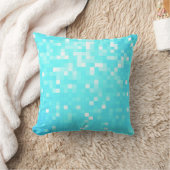 Türkis Aqua Pixel Kissen (Decke)