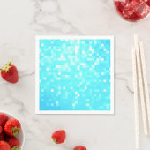 Türkis Aqua Pixels Paper Napkins Serviette (Beispiel)
