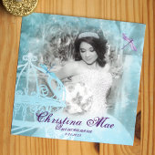 Türkis Aqua Quinceañera Einladung