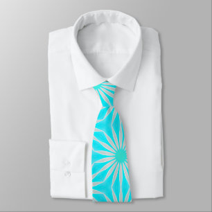 Türkis-, Aqua- und Grau-Blume mit Cyan Krawatte