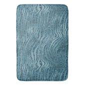 Türkis Aquamarin Blue Glitzer Zebra Print Badematte (Vorderseite Vertikal)