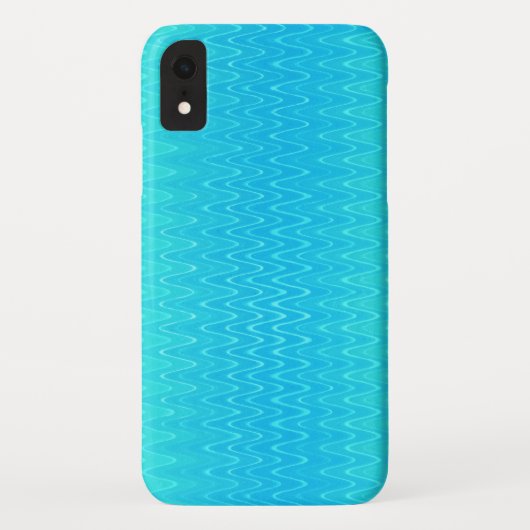 Türkis Aquamarin Blue Green Zigzag Muster Case-Mate iPhone Hülle (Rückseite)