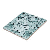 Türkis-Aquamarin-Mosaik Fliese (Seite)