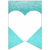 Türkis Aquamarin Ombre Glitzer SWEET 16 SIXTEEN Wimpelkette (Erste Fahne)
